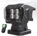 Remote Control LED Spotlight, 50W Outdoor Searchlight 360°Rotating Automatic LED Spotlight for Truck Boat with 5 Strong Magnets, Waterproof Go Outdoor Spot Lights for 12V/24V