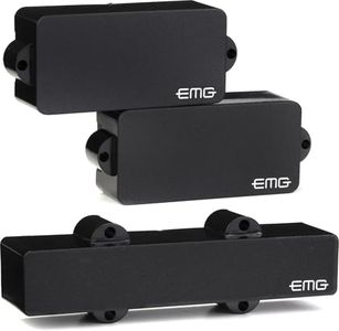 EMG PJ Active Bass Guitar Pickup Set, Black