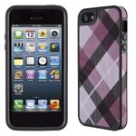 Speck Products FabShell Fabric-Covered Case for iPhone 5, Retail Packaging, MegaPlaid Mulberry/Black