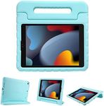 ProCase Kids Case for iPad 10.2 inch 9th 2021/ 8th 2020/ 7th 2019/ iPad Air 10.5" 2019/ iPad Pro 10.5, Shockproof Convertible Handle Stand Cover Light Weight Kids Friendly Case for iPad 9/8/7 -Aqua