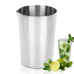 Stainless Steel Mixing Glass, Cocktail Mixing Glass Mixing Tin Stainless Steel Metal Cocktail Pitcher Bar Mixing Pitcher for Stirring Drinks Cocktail Mixer Cup Thick