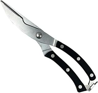 BBQ Butler Poultry Shears - Heavy Duty Chicken Shears - Meat Cutting, Poultry, Spatchcock Scissors - Black