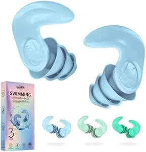 Kids Swimming Ear Plugs – 3 Pairs Reusable Waterproof Silicone Earplugs for Children (Ages 4-12), Soft & Comfortable Swim Ear Protection for Surfing, Diving, Pool, Showering & Water Sports