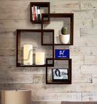 AMAZE SHOPPEE Wooden Wall Mounted Wall Shelf | Rack | for Living Room | Book Shelf | Office use | Décor - Set of 4