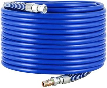 FLKQC Airless Paint Spray Hose Kit, 100FT 3600psi High-Pressure Fiber Tube, Double Layer Braided Wire High Pressure Airless Paint Spray Hose Universal Paint Sprayer Flexible Tube 1/4" (100FT/30M)