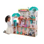 KidKraft Camila Wooden Dolls House with Furniture and Accessories Included, 3 Storey Play Set with Cat, Lift and Pool for 12 Inch/30 cm Dolls, Kids' Toys, 65986 - Amazon Exclusive