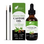 Jamaican Black Castor Oil 60ml/2Oz- 100% Pure, Cold-Pressed and Natural, For Hair, Lashes, Nails, Brows, Skin by Oreola Naturals.