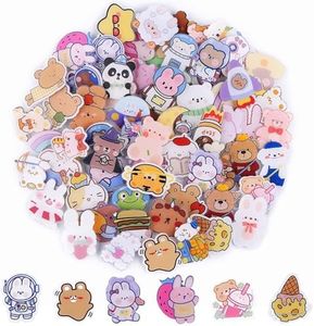 65PCS Acrylic Brooch Pins, Lorvain Cute Aesthetic Badges Pin Kawaii Backpack Pins Sheep Rabbit Dog Bear Girl Cartoon Brooch Pin for Backpacks Bags Jackets Hoodies Hats, Acrylic