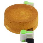 2PCS DIY Cake Slicer, Stratification Auxiliary, Bread Slice, Toast Cut, 5 Layers Leveler Slicer, Kitchen Fixator Tool (2, Green)