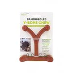 Bamboodles Y-Bone Chew Toy - to massage gums for even aggressive chewers (Medium)