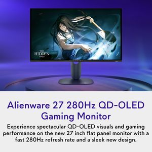 Alienware 27” QHD Gaming Monitor – 280Hz High Refresh Rate