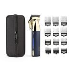 BaByliss Super-X Metal Hair Clipper, Lithium Cordless, Precision-Engineered Japanese Steel Blades, Hair Grooming Kit, Gifts for Men (Gold/Blue)