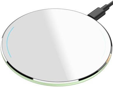TOZO W1 Wireless Charger 15W Fast Charging Pad Thin Aviation Aluminum Computer Numerical Control Technology Green (NO AC Adapter)