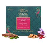 TGL Co. Kashmiri Saffron Kahwa Green Tea | Enhance Digestion | Boost Immunity | Relieves Stress | Improve Energy | Rich in Taste | 16 green tea bags