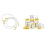 Medela Freestyle Flex Replacement Tubing, Designed for Freestyle Flex and Swing Maxi Breast Pump, Authentic Medela Spare Parts, 1 Set & Breastmilk Bottle Set, 5 Ounce, 3 Count