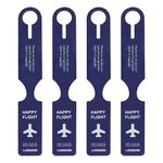 Storite 4 Pack Luggage Tags PVC Luggage Labels for Suitcases with Name Address Phone Number Labels Travel Tag for Baggage Identity ID Labels - Blue