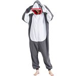 MAISUIZI Shark Onesie Adult Animal Pajamas Halloween Cosplay Costume Sleepwear for Women and Men