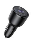 UGREEN 69W Car Charger USB C, USB C Car Charger PD SCP Fast Charging Car Phone Charger Adapter Compatible with iPad MacBook iPhone15 14 Series, Galaxy S24 S23 S22 S21 Series, Pixel Series