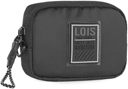 Lois - Monedero Hombre - Monedero Hombre Pequeño. Llavero Hombre Cartera Juvenil Chico - Cartera Juvenil Chico. Cartera Tarjetero 309202, Negro