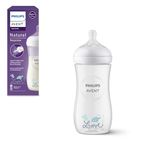 Philips Avent, Natural Response Baby Bottle 330 ml with Flow 4 (3 m+ Teat), SCY906/11