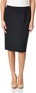 Calvin Klein Women's Classic Fit Straight Lux Suit Skirt (Regular and Plus Size), Navy, 14