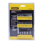 STANLEY 68-071-23 26-Piece Insert-Bit Chrome-Vanadium Screwdriver Set for Home, DIY, Professional & Industrial Use Ideal for Carpentry, Mechanical, Electrical & Plumbing Tasks, YELLOW & BLACK