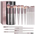 BS-MALL Makeup Brush Set 18 Pcs Premium Synthetic Foundation Powder Concealers Eye shadows Blush Makeup Brushes Champagne Gold Cosmetic Brushes