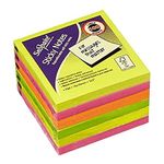 Snopake 76 x 76 mm Neon Assorted Sticky Notes Pack of 6, 100 Sheets per Pad 13527