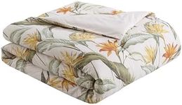 Tommy Bahama - King Comforter Set, Reversible Cotton Bedding with Matching Shams & Bonus Throw Pillows, All Season Home Decor (Birds of Paradise Off-White, King)