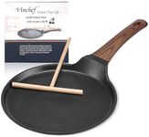 Vinchef Nonstick Crepe Pan, 11inch Skillet Pan for Dosa Tawa Omelette Tortillas Crispy Pancake, Griddle Pancake Pan, PFOA FREE and Induction Compatible