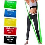 Kaimex Resistance Bands Exercise Bands Workout Bands Elastic Bands Stretch Bands Physical Therapy Tension Bands Fitness for Women Working Out Yoga 5 Pack