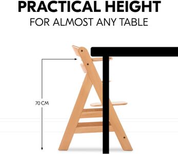 hauck Alpha+ Wooden High Chair – Adjustable Baby & Toddler Seat