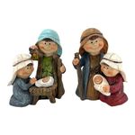 Holy Family Figurines in Assorted Colors, Christmas Décor, Set of 2, 4 Inches