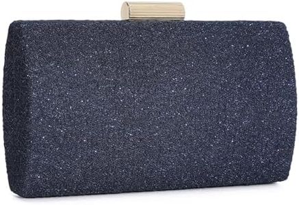 UBORSE Glitter Lace Clutch Purse for Women Unique Hard Shell Evening Bag with Chain for Wedding Party Cocktail Crossbody Shoulder Bag