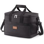 Lifewit Cooler Bag 30 Cans Collapsible and Insulated Large Lunch Bag Leakproof Soft Cooler Portable for Camping/BBQ/Family Outdoor Activities, Black