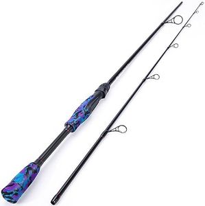 Sougayilang Canna da pesca a 2 sezioni da 28 tonnellate, in carbonio, resistente, in materiale composito, con guide in acciaio inox, per pesca d'acqua dolce e marina, 2.1ZB-P