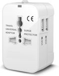 C.HERRY Universal Travel Adapter, International All in One Worldwide Travel Adapter and Wall Charger with USB Ports with Multi Type Power Outlet USB 2.1A,100-250 Voltage Travel Charger