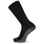 Wolverine Men's Cotton Comfort Over the Calf Socks - 6 Pairs - Breathable Arch Support, Black, 7-12