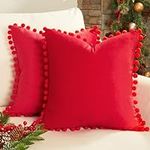 Top Finel Red Pillow Covers 18x18 i