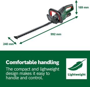 Bosch 18V Cordless Hedge Cutter – 50cm Blade, 2.5Ah Battery, Brushless Motor