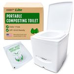 Cuddy Lite Portable Compost Toilet – for Camping, RVs, Campervans, Boats & Tiny Houses – LED Full Indicator, Liquid-Diverting, Separating, Solids Cover, Easy Clean – Portable & Compact
