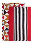 Saral Home Cotton Printed Rectangular Rug Set Of 2 (Red 45X70 & 50X80 Cms)