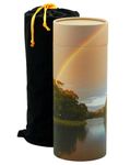 Casket Depot Memorial Collection Scattering Tube, Biodegradable Cremation Urn to Scatter Ashes, Eco Friendly Urn: Rainbow (Large Adult Size)