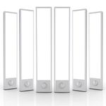 Under Cabinet Lights, 30 LED Motion Sensor Lights Indoor, 6 Pack Rechargeable Magnetic Closet Lights，Wireless Under Counter Lights for Kitchen, Wardrobe, Hallway，Stairs,White Light