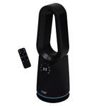 Russell Hobbs Bladeless Cooling Fan with 9 Speed Settings, Eco, High, Heat and Sleep Mode, LED Display & Remote Control, 8-Hour Timer and Oscillating Feature in Black, RHCBLDL3IN1B