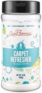 Aunt Fannie's Carpet Refresher & Deodorizer Powder, Multi-Purpose Carpet, Rug, and Upholstery Odor Eliminator for Homes with Cats and Dogs, Bright Lemon Scent, 16 Oz (Pack of 1), Packaging May Vary