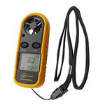 KINZILLA Handheld Anemometer Portable Wind Speed Meter Wind Gauges Air Flow Thermometer with LCD Backlight