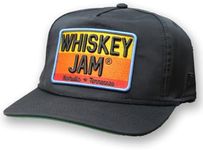 Whiskey Jam WJ Tractor Adjustable Snapback Trucker Hats (US, Alpha, One Size, Sunset Black, Dri-2)