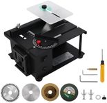 WingFly Mini Table Saw for Makita Battery 18V, 200W Table Saws Speed Adjustment, 0~45° Adjustable Angle, 35MM Cutting Depth, for DIY Woodworking Wooden Model Crafts, Metal Cutting