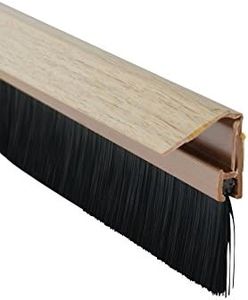 Stormguard 02SR0720838LWO Bottom of The Door Brush Strip Draught excluder 838mm (2'9") Light Wood with Cover to CONSEAL Screws, 838 mm (Assorted)